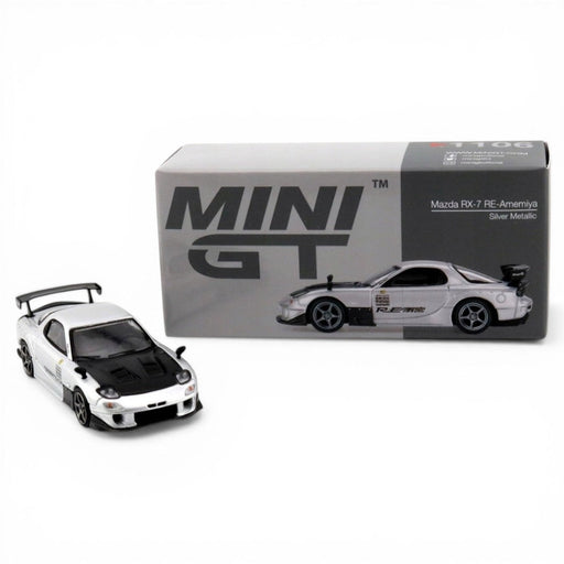 1/64 Mini GT Mazda RX-7 RE Amemiya Silver # 1106