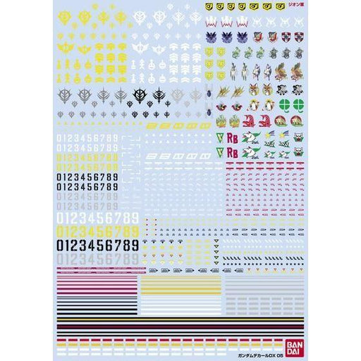 Gundam Decal DX #05 for Gundam (First) One Year War MS (Zeon) (A4 size)