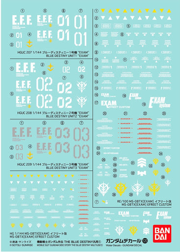 Gundam Decal #120 for Gundam Side Story: The Blue Destiny #1