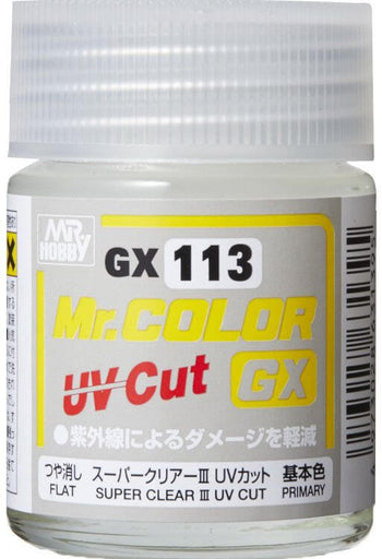 GX113 Mr. Color GX (18ml) Super Clear III UV Cut Flat