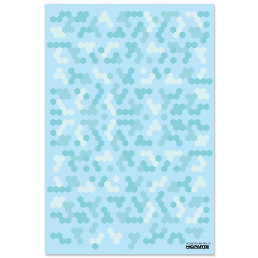 Hex Camouflage Decals Mint Green (for White or Light Color Parts) (14cm x 10cm) (1 sheet)