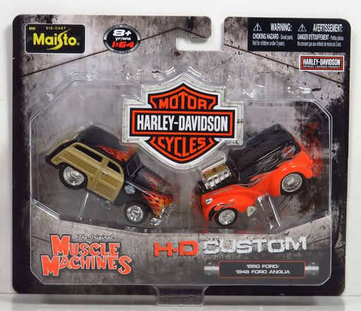 1/64 Maisto Muscle Machines Harley Davidson Ford 2-Pack (MP)