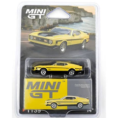 1/64 Mini GT Ford Mustang Mach 1 Grabber Yellow #1139 BLISTER