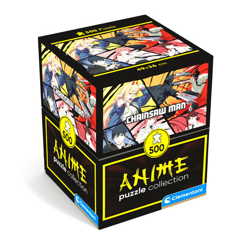 Clementoni 35607 Chainsaw Man 500pcs Puzzle Jigsaw Cube Box