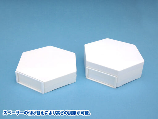 KF022 Hexagon Base White (Plastic, 100mm width x 30mm height)