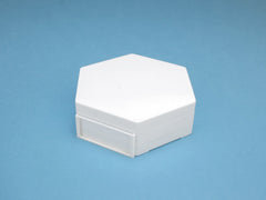 KF022 Hexagon Base White (Plastic, 100mm width x 30mm height)