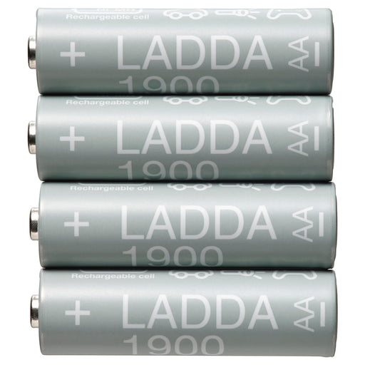 Ikea STENKOL / LADDA 1900mAh 1.2V (Battery charger and 4X AA Rechargeable Batteries Pack)