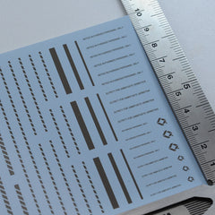 Line Decals 01 Gray (14cm x 10cm) (1 sheet)