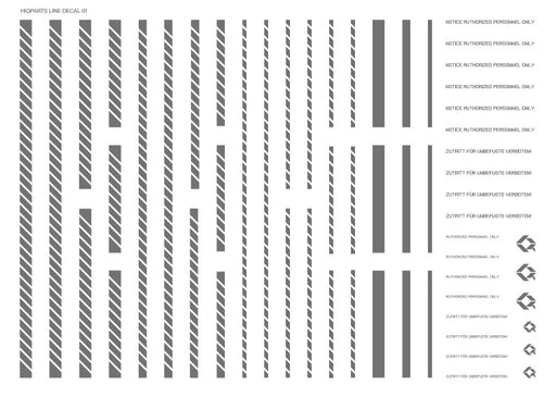 Line Decals 01 Gray 2 (14cm x 10cm) (1 sheet) - Otaku Middle East Toys