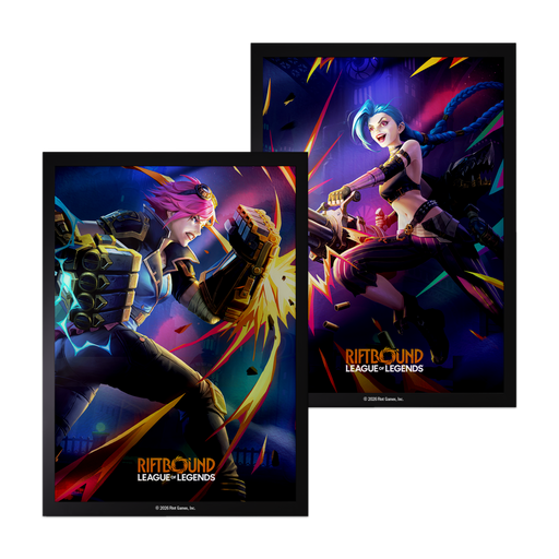 Riftbound: League of Legends TCG Vendetta Art Sleeves #1 Vi vs Jinx (100 Sleeves)