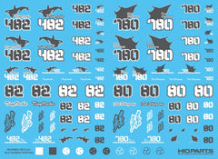 Marines Decals 01 Dark Gray (15cm x 11cm) (1 sheet)