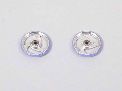 Mini 4WD GUP #251 19mm Aluminum Ball-Race Roller with Plastic Ring (Aero-Spoke Type) (2 pieces)
