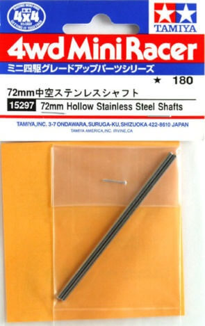 Mini 4WD GUP #297 72mm Hollow Stainless Steel Shafts (for Super X/Super XX Chassis)