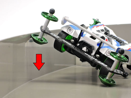 Mini 4WD GUP HG 19mm Tapered Aluminum Ball-Race Rollers Green (Ringless) (2 pieces)