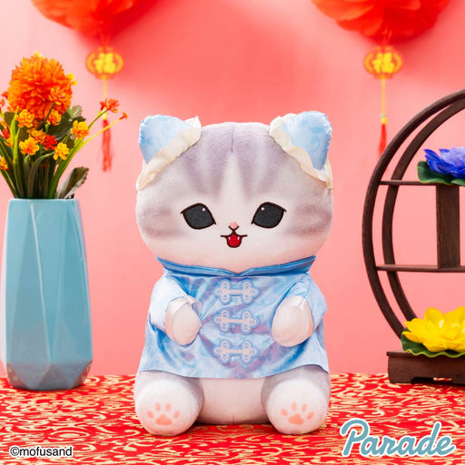 Mofusand Chinese Dress Parade 28 cm Blue/Gray Plush