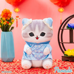 Mofusand Chinese Dress Parade 28 cm Blue/Gray Plush