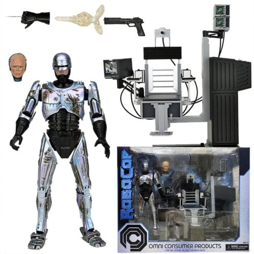 NECA Robocop Ultimate Battle Damage with chair Action Figure