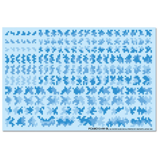 Pixel Camouflage Decals Blue (for White or Light Color Parts) (14cm x 10cm) (1 sheet)