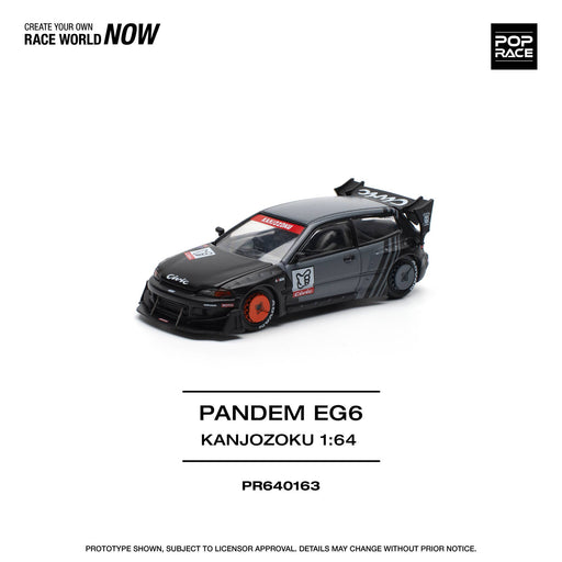 1/64 PopRace PANDEM Honda Civic EG6 Kanjozoku
