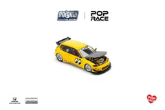 1/64 PopRace Honda Pandem Civic EG6 v1.5 MoonEyes Yellow