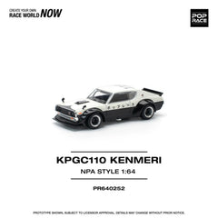 1/64 PopRace Nissan Skyline Kenmeri GT-R V8 Drift NPA Style KPGC110 (MP)