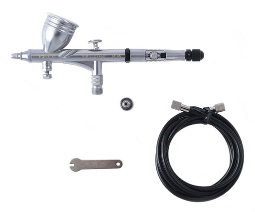PS770 Mr. Airbrush Custom Double Action 0.18mm (10cc Gravity Feed Cup/Air Adjuster/Air-Up System/Semi-easy Soft Button)