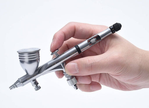 PS770 Mr. Airbrush Custom Double Action 0.18mm (10cc Gravity Feed Cup/Air Adjuster/Air-Up System/Semi-easy Soft Button)