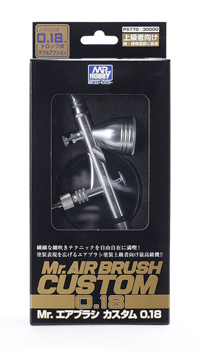 PS770 Mr. Airbrush Custom Double Action 0.18mm (10cc Gravity Feed Cup/Air Adjuster/Air-Up System/Semi-easy Soft Button)
