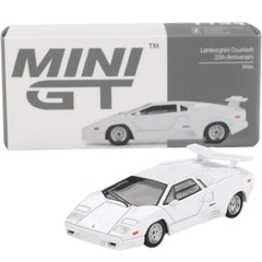 1/64 Mini GT Lamborghini Countach 25th Anniversary White #1134