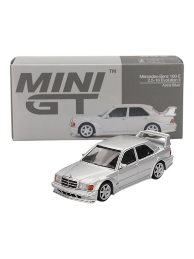 1/64 Mini GT Mercedes Benz 190 E 2.5-16 Evolution II silver # 852