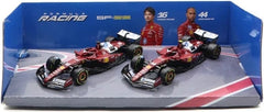 Bburago 1/43 Ferrari SF-25 F1 Team 2025 #16 LeClerc & #44 Hamilton 2-Pack Horizontal