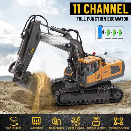 1/20 Yi Gong Toys RC Excavator Engineering Vehicles Series with 2.4 GHz Controller 11 Channel Control (MP)