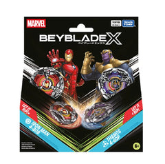 Takara Tomy Beyblade X Iron Man 4-80B and Thanos 4-60P Set (MP)