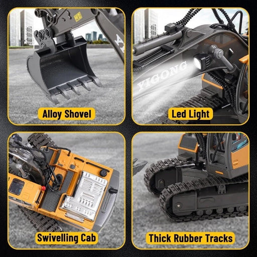 1/20 Yi Gong Toys RC Excavator Engineering Vehicles Series with 2.4 GHz Controller 11 Channel Control (MP)