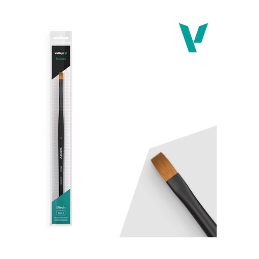 VALLEJO B04004 Flat Rectangular Synthetic Brush No. 4