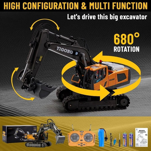 1/20 Yi Gong Toys RC Excavator Engineering Vehicles Series with 2.4 GHz Controller 11 Channel Control (MP)