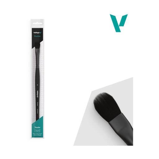 VALLEJO B06008 Filbert Shader Flat Synthetic Brush No. 8