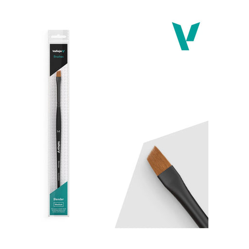 VALLEJO B05002 Flat Angled Synthetic Brush Medium