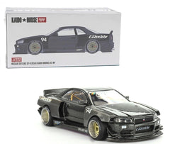 1/64 Kaido House by Mini GT Nissan Skyline GT-R R34 GReddy V2 Black (MP)