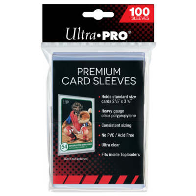 UltraPro Premium Card Sleeves Platinum Clear 66 x 94mm (100 pcs) E-81385