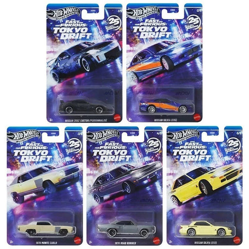1/64 Hot Wheels Silver Series Fast and Furious Tokyo Drift 5 Set Pack (MP)