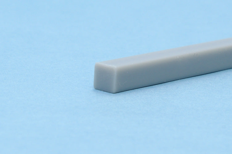 3.0 x 3.0mm Plastic Square Bar Gray (3.0 x 3.0 x 250mm long) (6 pieces)