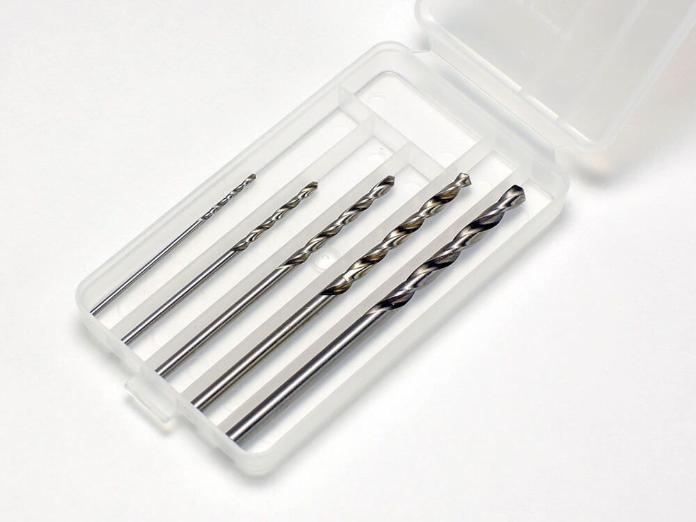 Tamiya Basic Drill Bit Set (1.0/1.5/2.0/2.5/3.0mm, 1 each)