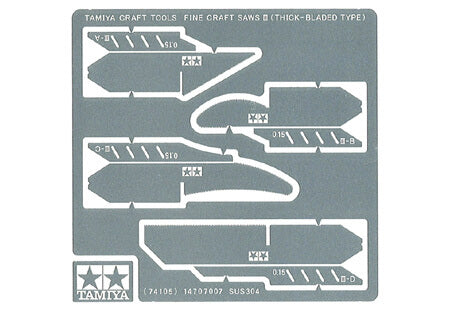Tamiya Fine Craft Photo-Etched Saws III (0.15mm Thick-Bladed Type, 4 different Blades)