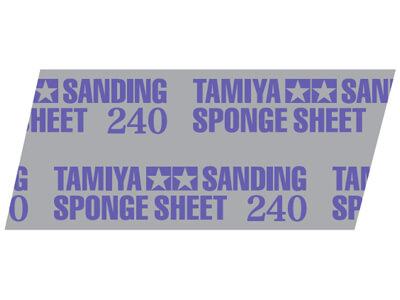 Tamiya Sanding Sponge Sheet #240 (114 x 140mm, 5mm thick) (1 sheet)