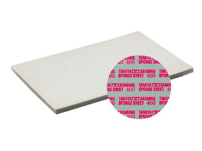 Tamiya Sanding Sponge Sheet #400 (114 x 140mm, 5mm thick) (1 sheet)