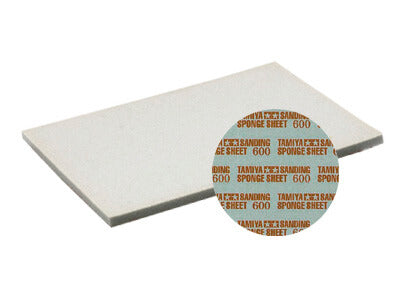 Tamiya Sanding Sponge Sheet #600 (114 x 140mm, 5mm thick) (1 sheet)