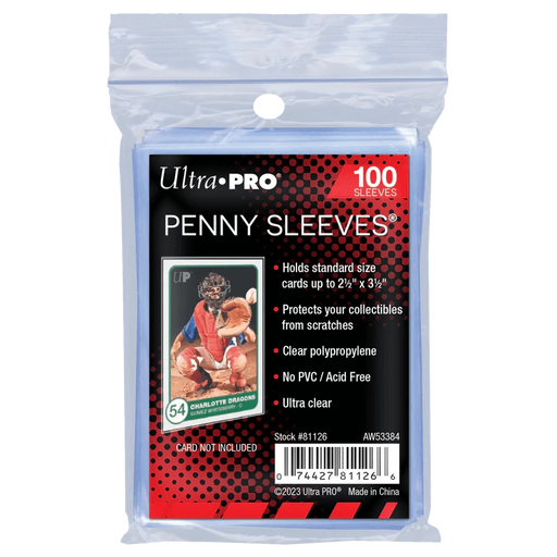 UltraPro E-81126 Standard Soft Trading Card Penny Sleeves (100)