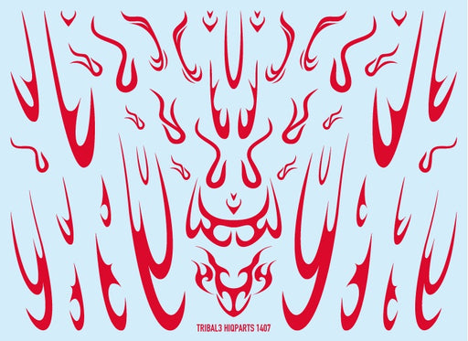 Tribal Decals 3 Red (14cm x 10cm) (1 sheet)