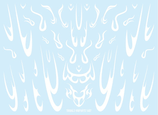 Tribal Decals 3 White (14cm x 10cm) (1 sheet)